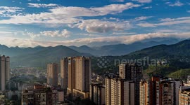 China: Time-lapse Video Shows Buildings Under A Waterfall in Chongqing