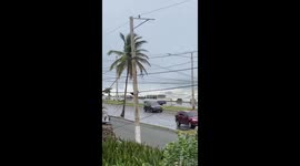 Hurricane Beryl hits Playa Caleta in  La Romana