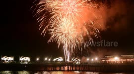 July 4 Fireworks Celebration in Redondo beach, Los Angeles, California