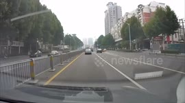 Drunk driver's Mercedes-Benz collision sends central reservation flying into opposite lane car in China