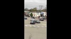 Police bike patrol arrives just in time to prevent escape