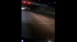 Motorbike rider narrowly escapes collision in Miami