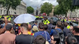 Huge crowds cheer as Keir Starmer arrives at Downing Street as new UK Prime Minister