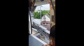 Passengers terrified when monorail door opens 50ft above ground