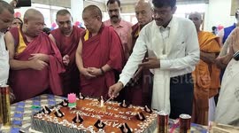 Tibetan monks offer prayers for long life of Holiness Dalai Lama in Bodh Gaya