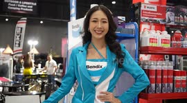 Models pose with supercars at Bangkok auto show