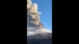 Mount Etna erupts, spews lava and ash skyward