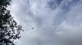 Red arrows flew past while out for a Sunday afternoon walk July 2024