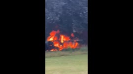 A car was set on fire in Mayesbrook Park Dagenham East London
