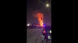 Fontana, CA celebrates July 4th with massive fire