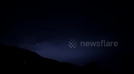Nighttime lightning storm in Scheffau am Wilden Kaiser