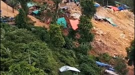 Seconds of a gold mine landslide in Indonesia killed 11 people, dozens of others were buried in the search by the landslide