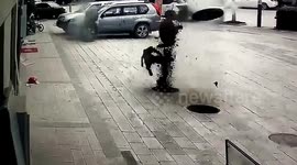 Manhole explodes sending boy into air after he throws firecracker inside in China