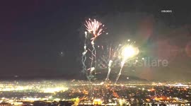 USA: Los Angeles County Aerial View of Illegal Fireworks