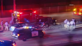 USA: Paramount Wrong Way Driver Crashes Into 4 Cars on 105 Freeway