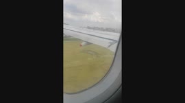VISTA DESDE LA VENTANA DE UN AVION DE LA AEROLINEA AVIANCA AIRLINE
