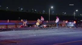USA: Multi Vehicle Crash With 1 Possibly Ejected on Northbound 57 Freeway in Diamond Bar