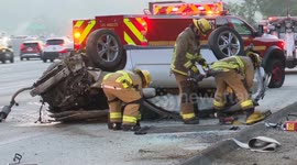 USA: Driver Trapped Under Car on Eastbound 10 Freeway Fatal