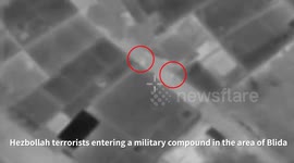 Lebanon: IDF soldiers identified terrorists entering a Hezbollah military compound in the area of Blida in southern Lebanon