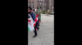 Pro-Palestinian protester disrupts Pro-Canada rally