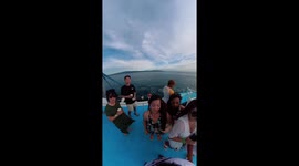 Insta360 video selfie goes wrong when camera drops into sea