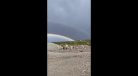 Double rainbow over Northwest Territories, Canada