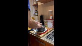 Grandfather's flan flip fail