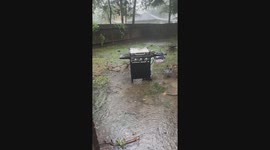 Aurora is upset! Hurricane Beryl took out our little grill, and now we can’t cook any ribs!