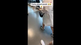 Wedding dress prank sends waves of uncontrollable laughter across the airport