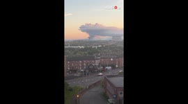 Unique look at the recent 'Linwood Fire' shows massive smoke plume taking over the sky