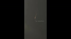 Cosmic wonder: Asteroid's fiery trail illuminates the night