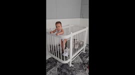 Twin Babies Ride Rocking Cribs