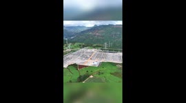 Heavy-lift drones deliver large payloads to mountain top in SW China