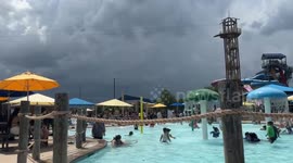 Thunderstorm Approaching Austin Water Park Ahead Of Hurricane Baryl
