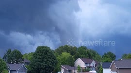 Stormy skies over Batesville, Indiana