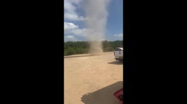 Swirling dust devil caught on camera in Doncaster, UK