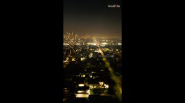 Incredible aerial footage of LA people celebrating 4th of July in fiery fashion