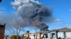 Massive fireball erupts from factory Fire in Derrimut, Melbourne