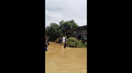 Flood conditions occurred in Luwu Regency, South Sulawesi, Indonesia