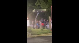 Violent brawl erupts after couple cuts off family at Wendy's drive thru in Maryland