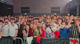 England fans react during the Euro 2024 semi final against the Netherlands