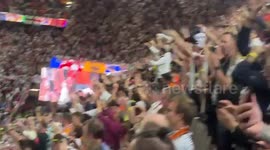 English fans celebrate dramatic victory over Netherlands