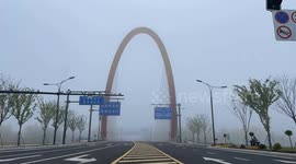China: Vehicles Running on Roads in Yancheng