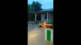 Officers Rescue Elderly Mothers Trapped in Heavy Floods in Gorontalo, Indonesia Affected by 6 sub-districts