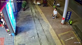 Kettle explodes while being tested on roadside in China
