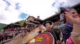 Zhuang ethnic group's colorful rice festival