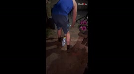 Hasty uncle tries to ride niece's new bike and instantly regrets it
