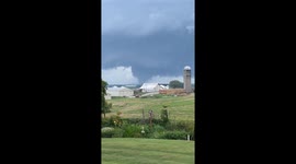 Tornado spotted over Mount Vernon, Indiana