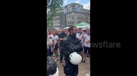 Gareth Southgate police officer lookalike serenaded by England fans in Germany