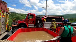 3rd alarm building fire with collapse, Girardville, Pennsylvania